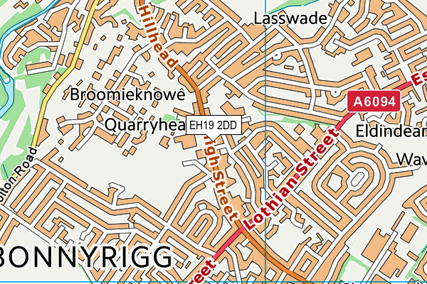 EH19 2DD map - OS VectorMap District (Ordnance Survey) EH19 2DD map - OS VectorMap District (Ordnance Survey)
