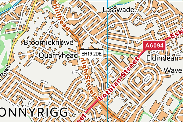 EH19 2DE map - OS VectorMap District (Ordnance Survey) EH19 2DE map - OS VectorMap District (Ordnance Survey)