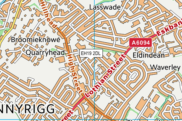 EH19 2DL map - OS VectorMap District (Ordnance Survey) EH19 2DL map - OS VectorMap District (Ordnance Survey)
