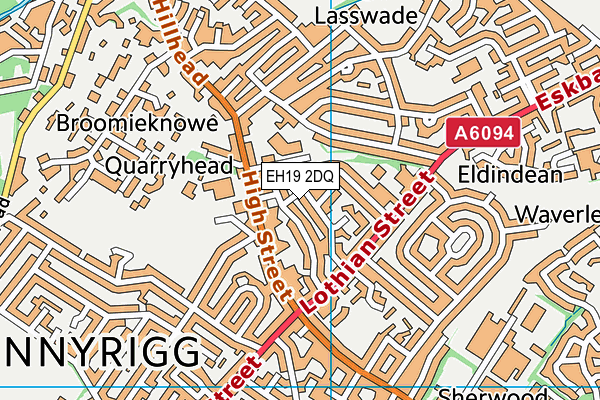 EH19 2DQ map - OS VectorMap District (Ordnance Survey) EH19 2DQ map - OS VectorMap District (Ordnance Survey)