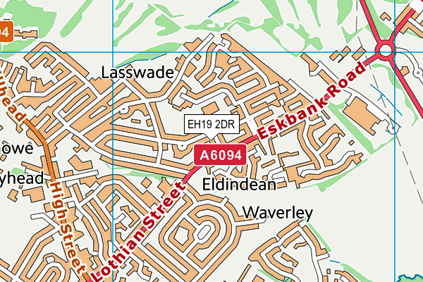 EH19 2DR map - OS VectorMap District (Ordnance Survey) EH19 2DR map - OS VectorMap District (Ordnance Survey)