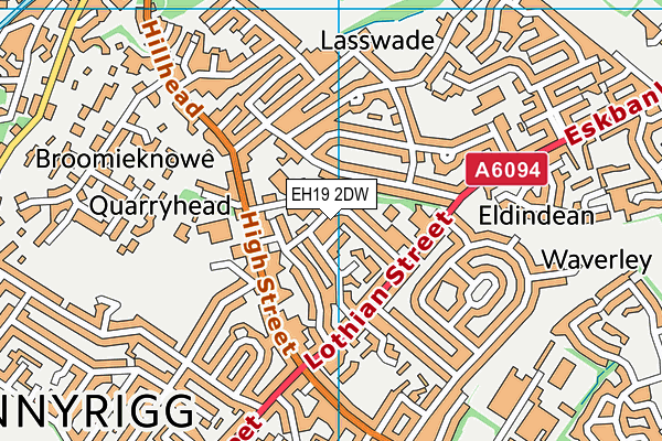 EH19 2DW map - OS VectorMap District (Ordnance Survey) EH19 2DW map - OS VectorMap District (Ordnance Survey)