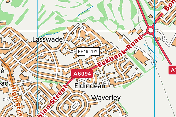 EH19 2DY map - OS VectorMap District (Ordnance Survey) EH19 2DY map - OS VectorMap District (Ordnance Survey)