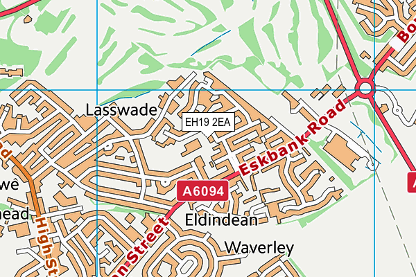 EH19 2EA map - OS VectorMap District (Ordnance Survey) EH19 2EA map - OS VectorMap District (Ordnance Survey)