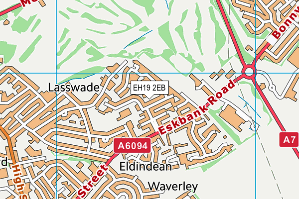EH19 2EB map - OS VectorMap District (Ordnance Survey) EH19 2EB map - OS VectorMap District (Ordnance Survey)