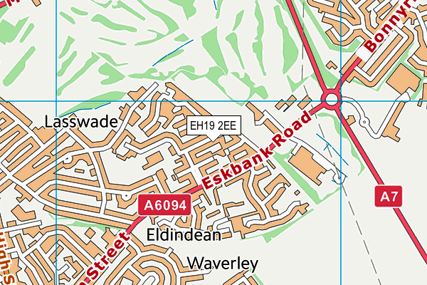 EH19 2EE map - OS VectorMap District (Ordnance Survey) EH19 2EE map - OS VectorMap District (Ordnance Survey)