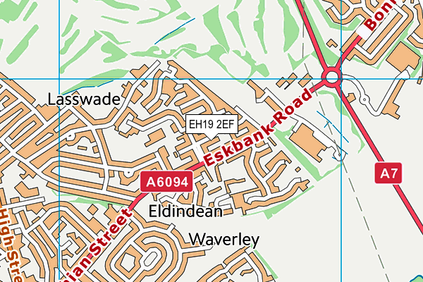 EH19 2EF map - OS VectorMap District (Ordnance Survey) EH19 2EF map - OS VectorMap District (Ordnance Survey)
