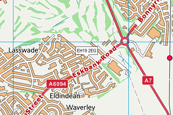 EH19 2EG map - OS VectorMap District (Ordnance Survey) EH19 2EG map - OS VectorMap District (Ordnance Survey)