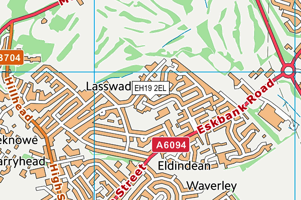 EH19 2EL map - OS VectorMap District (Ordnance Survey) EH19 2EL map - OS VectorMap District (Ordnance Survey)