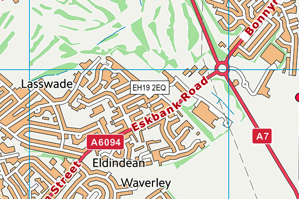 EH19 2EQ map - OS VectorMap District (Ordnance Survey) EH19 2EQ map - OS VectorMap District (Ordnance Survey)