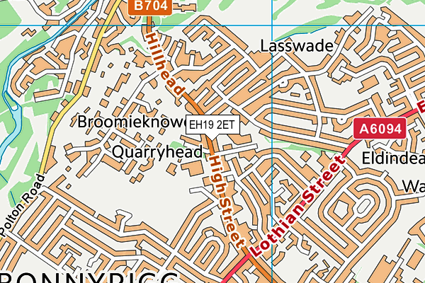 EH19 2ET map - OS VectorMap District (Ordnance Survey) EH19 2ET map - OS VectorMap District (Ordnance Survey)