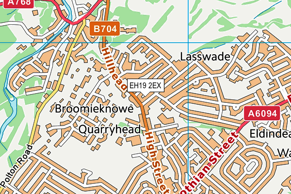 EH19 2EX map - OS VectorMap District (Ordnance Survey) EH19 2EX map - OS VectorMap District (Ordnance Survey)