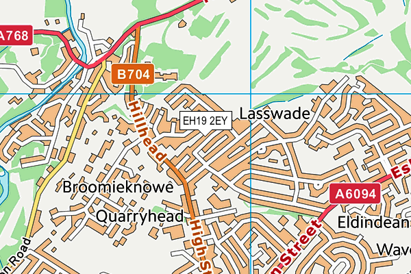 EH19 2EY map - OS VectorMap District (Ordnance Survey) EH19 2EY map - OS VectorMap District (Ordnance Survey)
