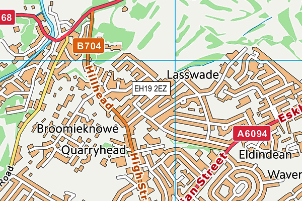 EH19 2EZ map - OS VectorMap District (Ordnance Survey) EH19 2EZ map - OS VectorMap District (Ordnance Survey)