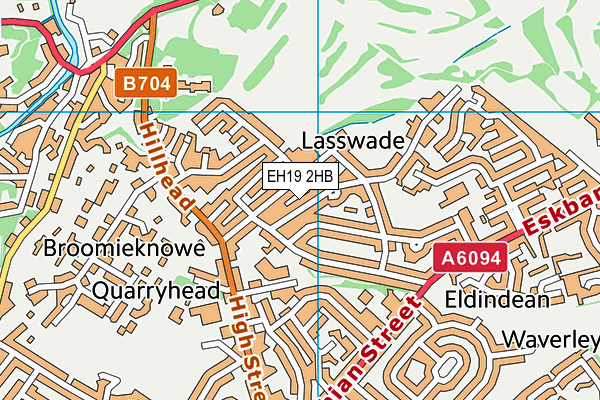 EH19 2HB map - OS VectorMap District (Ordnance Survey) EH19 2HB map - OS VectorMap District (Ordnance Survey)