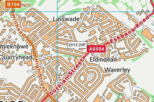 EH19 2HP map - OS VectorMap District (Ordnance Survey) EH19 2HP map - OS VectorMap District (Ordnance Survey)