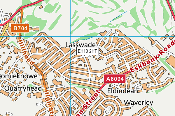 EH19 2HT map - OS VectorMap District (Ordnance Survey) EH19 2HT map - OS VectorMap District (Ordnance Survey)