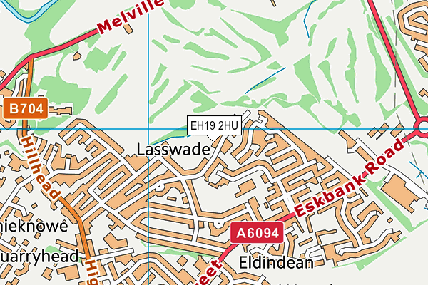 EH19 2HU map - OS VectorMap District (Ordnance Survey) EH19 2HU map - OS VectorMap District (Ordnance Survey)