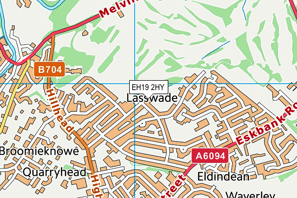 EH19 2HY map - OS VectorMap District (Ordnance Survey) EH19 2HY map - OS VectorMap District (Ordnance Survey)