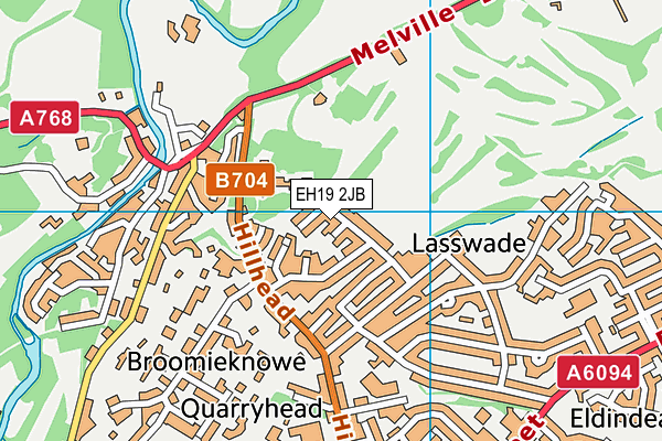 EH19 2JB map - OS VectorMap District (Ordnance Survey) EH19 2JB map - OS VectorMap District (Ordnance Survey)