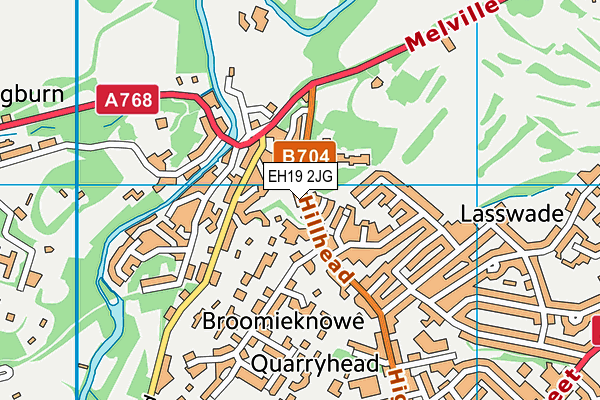 EH19 2JG map - OS VectorMap District (Ordnance Survey) EH19 2JG map - OS VectorMap District (Ordnance Survey)