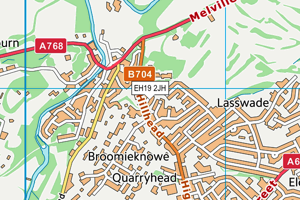 EH19 2JH map - OS VectorMap District (Ordnance Survey) EH19 2JH map - OS VectorMap District (Ordnance Survey)