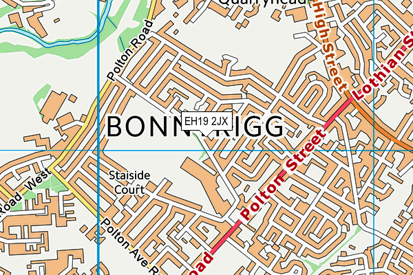 EH19 2JX map - OS VectorMap District (Ordnance Survey) EH19 2JX map - OS VectorMap District (Ordnance Survey)