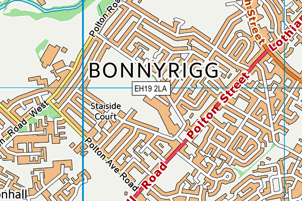 EH19 2LA map - OS VectorMap District (Ordnance Survey) EH19 2LA map - OS VectorMap District (Ordnance Survey)