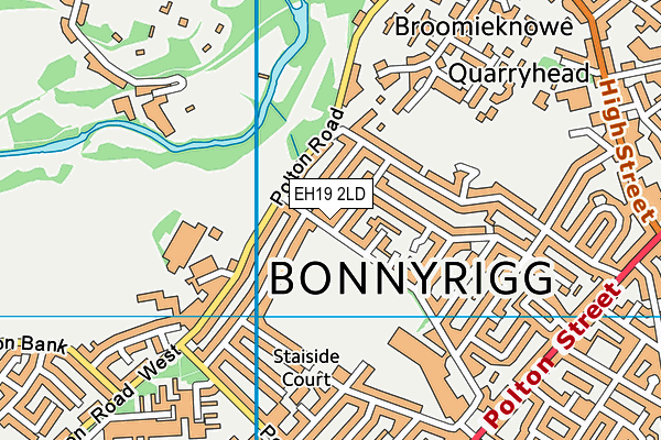 EH19 2LD map - OS VectorMap District (Ordnance Survey) EH19 2LD map - OS VectorMap District (Ordnance Survey)