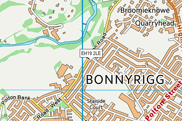 EH19 2LE map - OS VectorMap District (Ordnance Survey) EH19 2LE map - OS VectorMap District (Ordnance Survey)