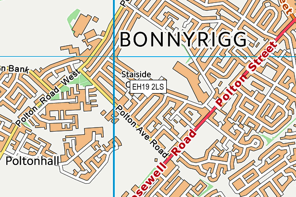 EH19 2LS map - OS VectorMap District (Ordnance Survey) EH19 2LS map - OS VectorMap District (Ordnance Survey)