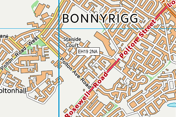 EH19 2NA map - OS VectorMap District (Ordnance Survey) EH19 2NA map - OS VectorMap District (Ordnance Survey)