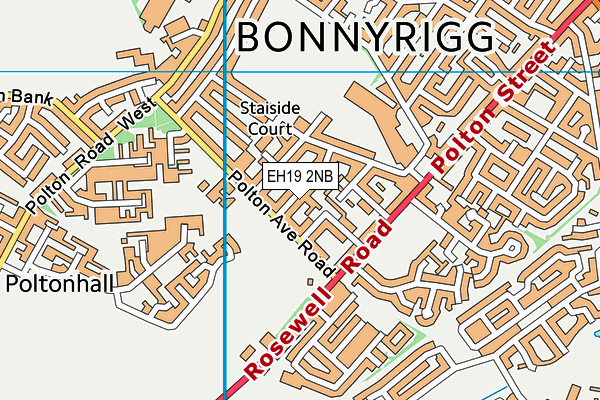 EH19 2NB map - OS VectorMap District (Ordnance Survey) EH19 2NB map - OS VectorMap District (Ordnance Survey)