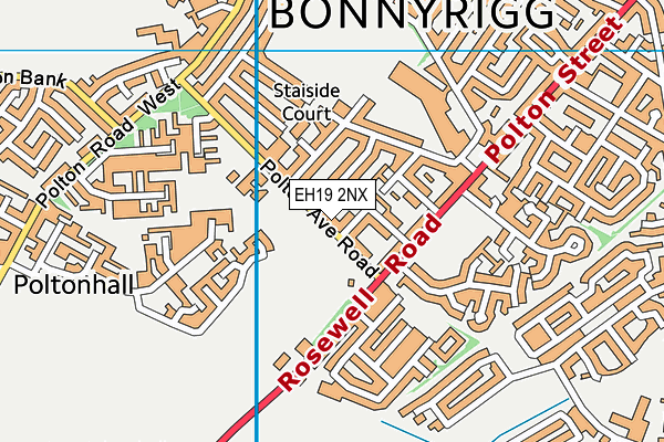 EH19 2NX map - OS VectorMap District (Ordnance Survey) EH19 2NX map - OS VectorMap District (Ordnance Survey)