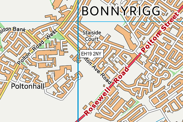EH19 2NY map - OS VectorMap District (Ordnance Survey) EH19 2NY map - OS VectorMap District (Ordnance Survey)