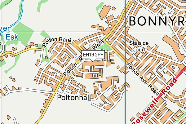 EH19 2PF map - OS VectorMap District (Ordnance Survey) EH19 2PF map - OS VectorMap District (Ordnance Survey)