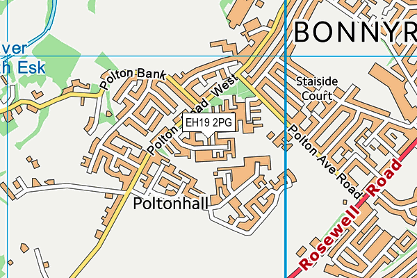 EH19 2PG map - OS VectorMap District (Ordnance Survey) EH19 2PG map - OS VectorMap District (Ordnance Survey)