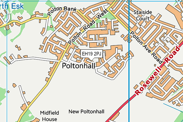 EH19 2PJ map - OS VectorMap District (Ordnance Survey) EH19 2PJ map - OS VectorMap District (Ordnance Survey)
