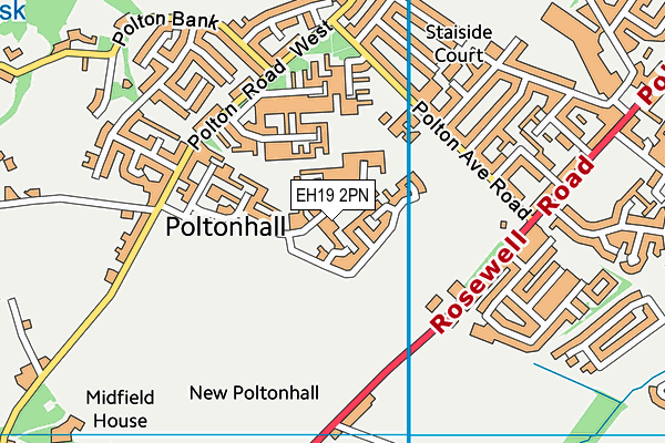 EH19 2PN map - OS VectorMap District (Ordnance Survey) EH19 2PN map - OS VectorMap District (Ordnance Survey)
