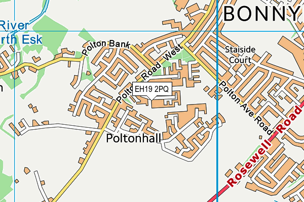 EH19 2PQ map - OS VectorMap District (Ordnance Survey) EH19 2PQ map - OS VectorMap District (Ordnance Survey)