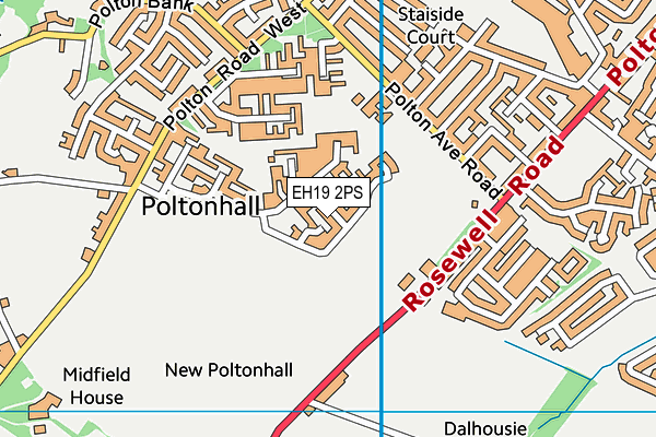 EH19 2PS map - OS VectorMap District (Ordnance Survey) EH19 2PS map - OS VectorMap District (Ordnance Survey)