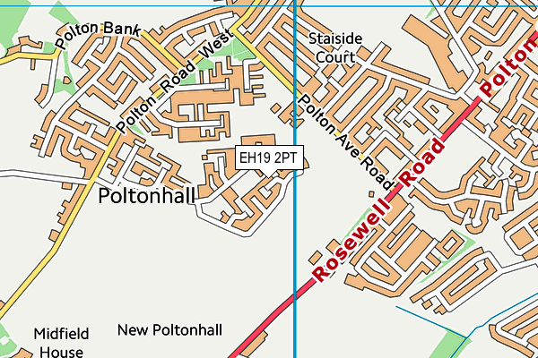 EH19 2PT map - OS VectorMap District (Ordnance Survey) EH19 2PT map - OS VectorMap District (Ordnance Survey)