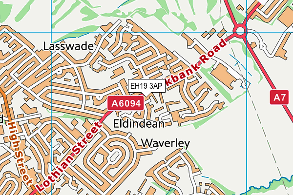 EH19 3AP map - OS VectorMap District (Ordnance Survey) EH19 3AP map - OS VectorMap District (Ordnance Survey)