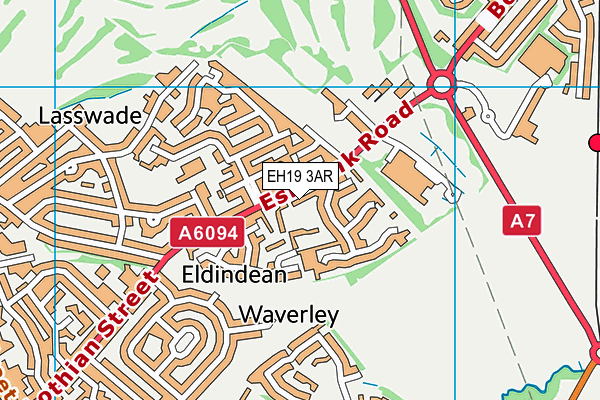 EH19 3AR map - OS VectorMap District (Ordnance Survey) EH19 3AR map - OS VectorMap District (Ordnance Survey)