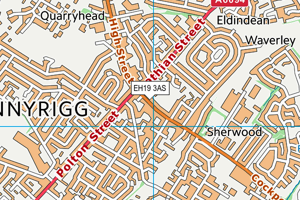 EH19 3AS map - OS VectorMap District (Ordnance Survey) EH19 3AS map - OS VectorMap District (Ordnance Survey)