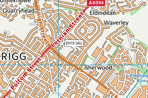 EH19 3AU map - OS VectorMap District (Ordnance Survey) EH19 3AU map - OS VectorMap District (Ordnance Survey)