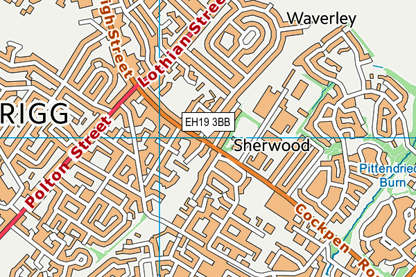 EH19 3BB map - OS VectorMap District (Ordnance Survey) EH19 3BB map - OS VectorMap District (Ordnance Survey)