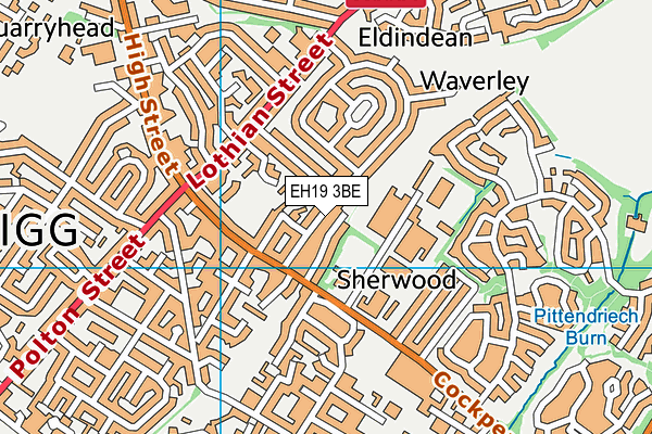 EH19 3BE map - OS VectorMap District (Ordnance Survey) EH19 3BE map - OS VectorMap District (Ordnance Survey)