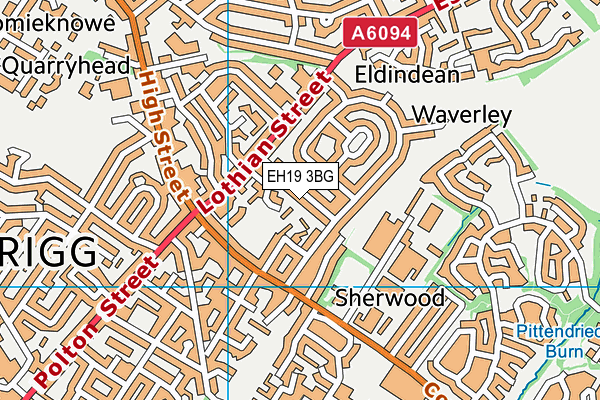 EH19 3BG map - OS VectorMap District (Ordnance Survey) EH19 3BG map - OS VectorMap District (Ordnance Survey)