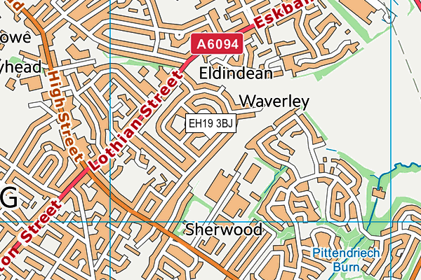 EH19 3BJ map - OS VectorMap District (Ordnance Survey) EH19 3BJ map - OS VectorMap District (Ordnance Survey)